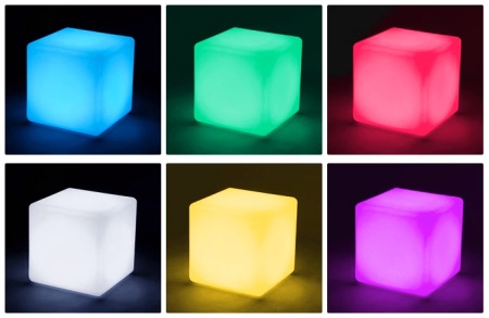 Светильник Куб 20 питание от сети 220В, RGB